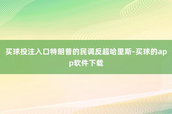 买球投注入口特朗普的民调反超哈里斯-买球的app软件下载