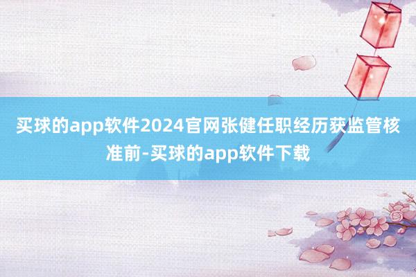 买球的app软件2024官网张健任职经历获监管核准前-买球的app软件下载