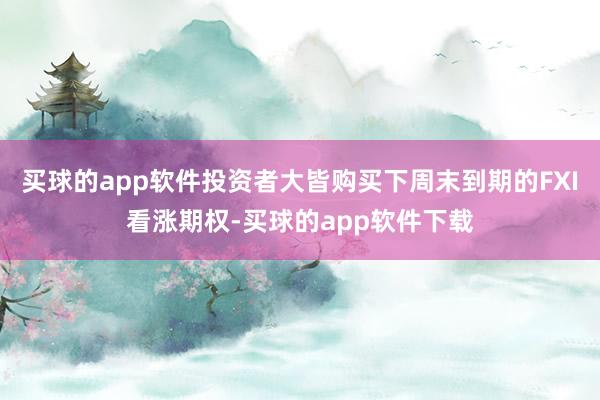 买球的app软件投资者大皆购买下周末到期的FXI看涨期权-买球的app软件下载