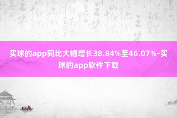 买球的app同比大幅增长38.84%至46.07%-买球的app软件下载