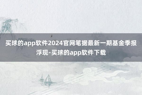 买球的app软件2024官网笔据最新一期基金季报浮现-买球的app软件下载