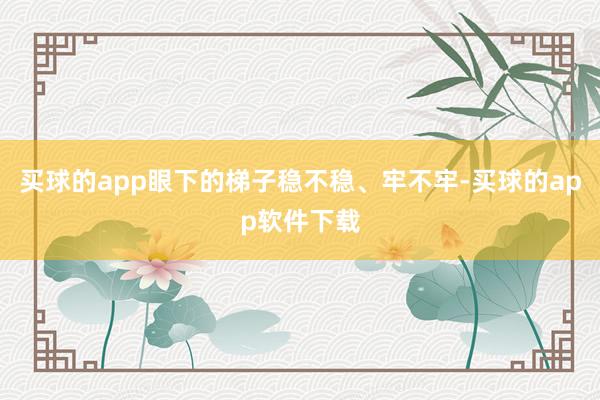 买球的app眼下的梯子稳不稳、牢不牢-买球的app软件下载