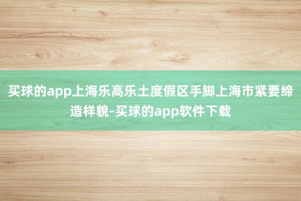 买球的app　　上海乐高乐土度假区手脚上海市紧要缔造样貌-买球的app软件下载