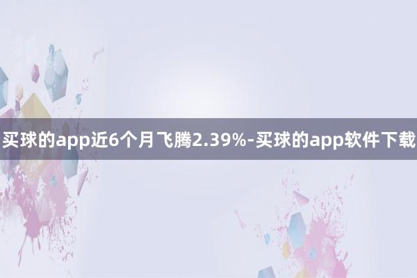 买球的app近6个月飞腾2.39%-买球的app软件下载